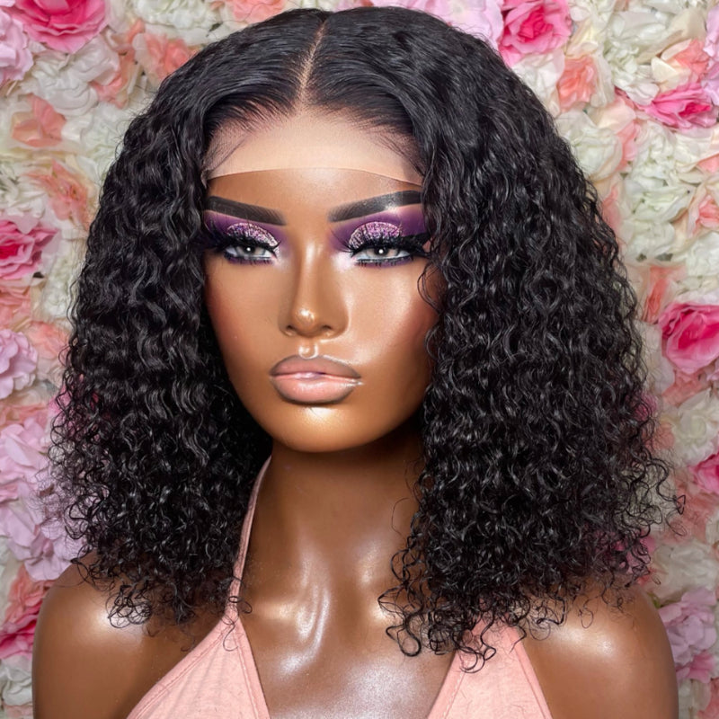Kinky Curly Glueless 5x5 Closure HD Lace Wig Middle Part