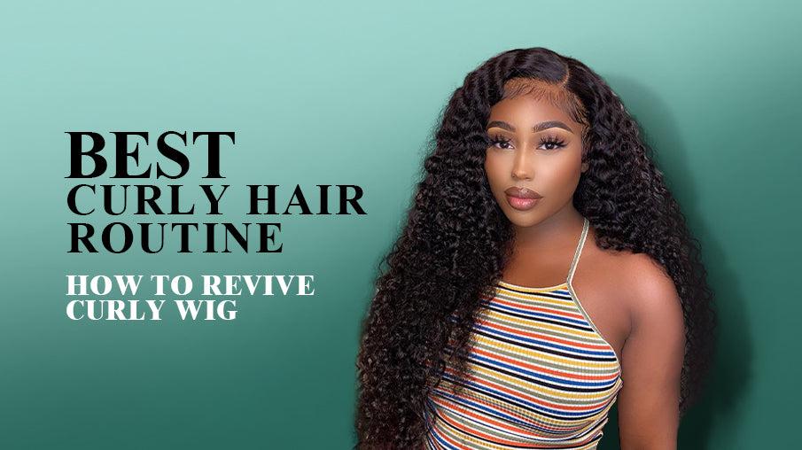 BEST CURLY HAIR ROUTINE | HOW TO REVIVE CURLY WIG