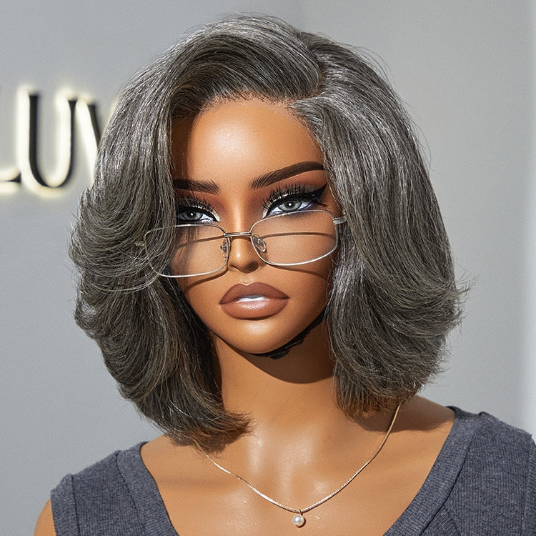 2025 Hairstyle Trend: Natural Grey Hair with Lowlights