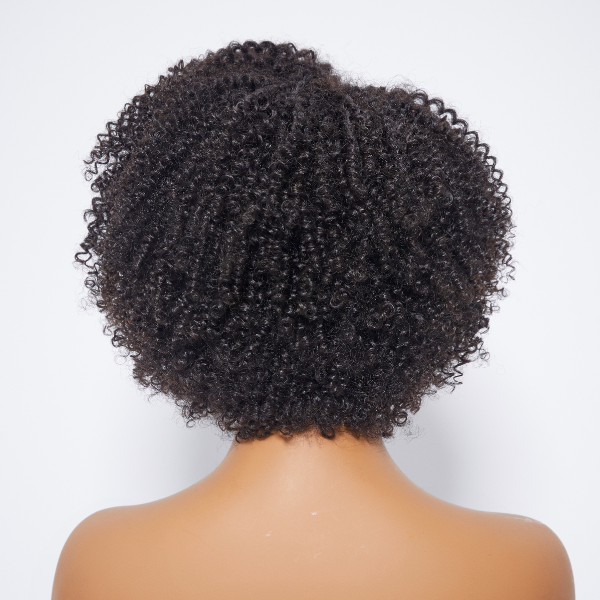 4C Edges | Kinky Edges Jerry Curly 5x5 Closure Lace Glueless Side Part Short Wig-09