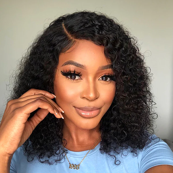 Flash Sale | Wet And Wavy Water Wave Glueless 4x4 Closure Lace Wig Side Part