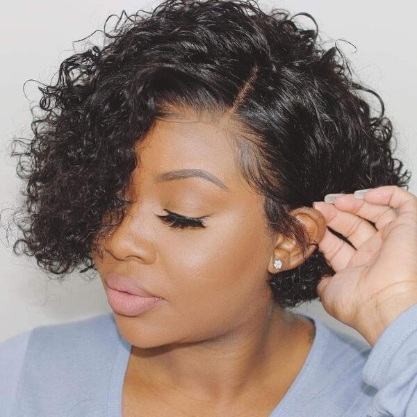 Worth I Luvmehair Deep Curly Wig Short Cut Undetectable Lace HD lace Wig Virgin Human Hair Wig-01