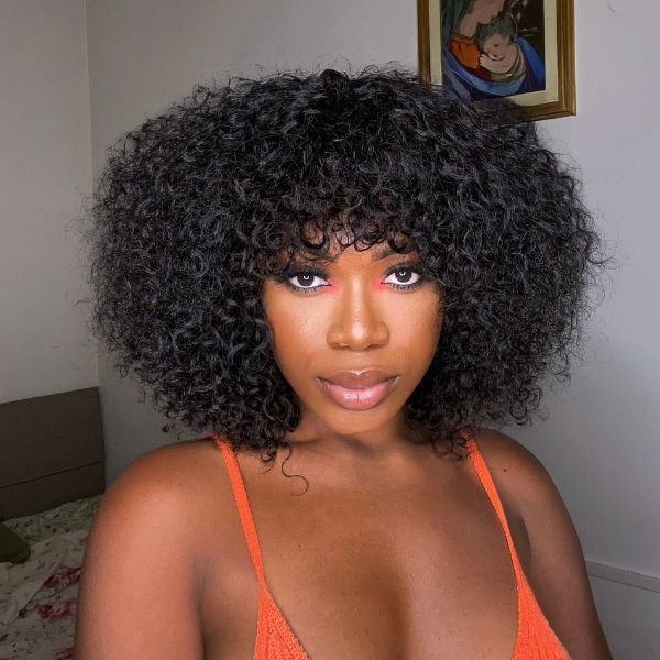 OUTLET | Throw On & Go Water Wave Minimalist Lace Glueless Short Wig With Bangs 100% Human Hair