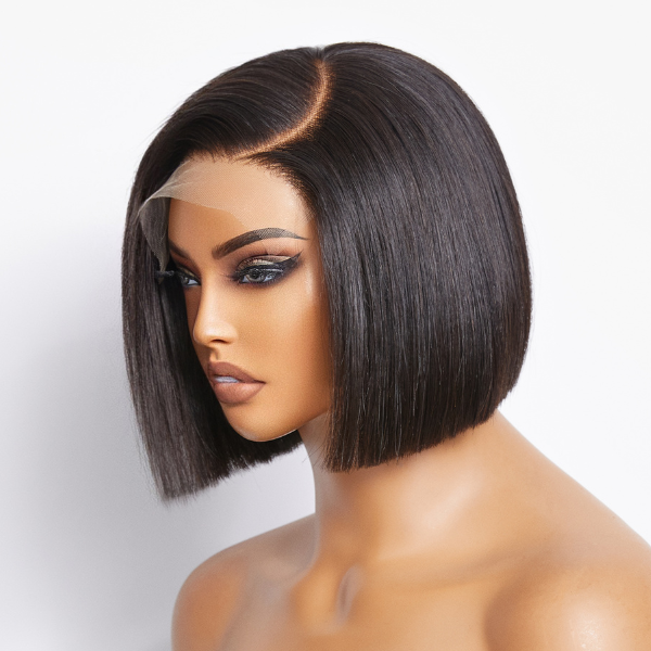 Worth | Put On & Go Blunt Cut Straight Bob Minimalist HD Lace Glueless C Part Wig