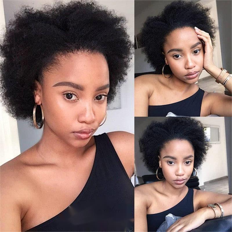 Flash Sale | Natural Afro Kinky Glueless Wig Human Hair Wig-01