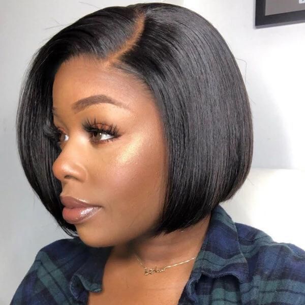 Worth | Put On & Go Blunt Cut Straight Bob Minimalist HD Lace Glueless C Part Wig