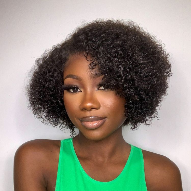 4C Edges | Kinky Edges Jerry Curly 5x5 Closure Lace Glueless Side Part Short Wig-06