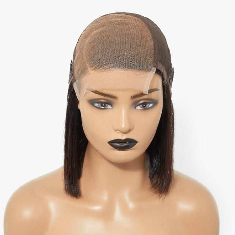 Worth | Swoop Bangs Breathable Cap Deep Left C Part Silky Straight Glueless 5x5 Closure Lace Wig