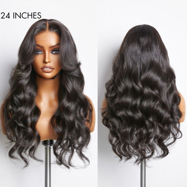 Worth I Face-Framing Curtain Bangs Body Wave Glueless 5x5 Closure Lace Wig-05