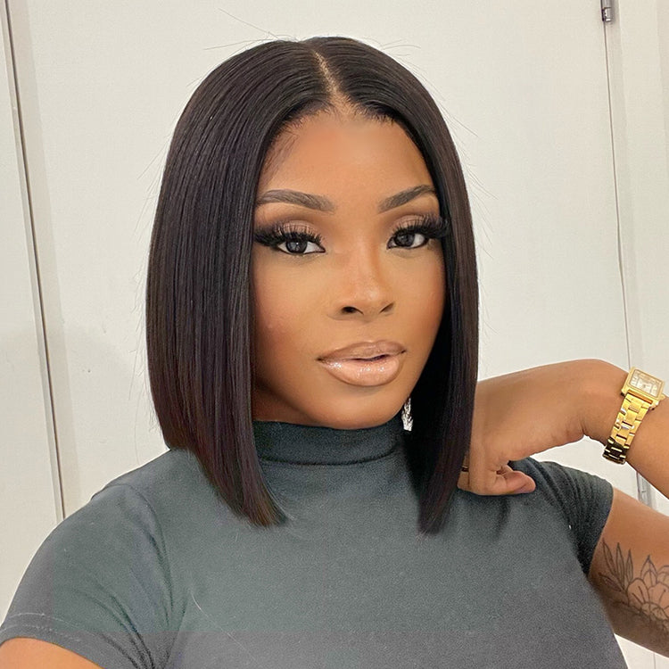 Worth I Silky Straight Glueless 5x5 Lace Bob Wigs-01