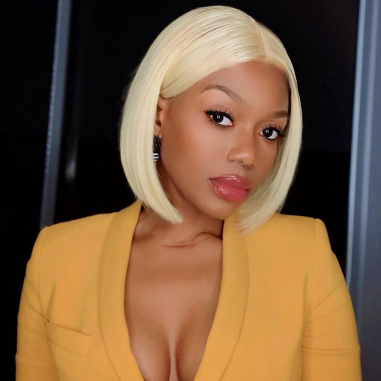 Worth | Blonde 613 Glueless 4x4 Closure Lace Bob Wigs