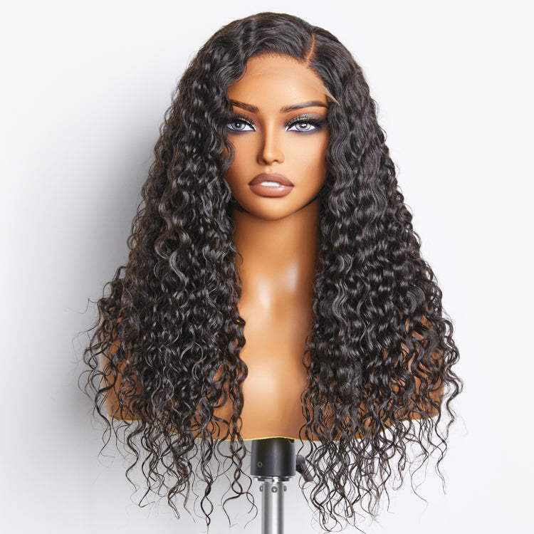 Outlet | Black Funmi Curly Glueless 5x5 Closure Lace Wig-01
