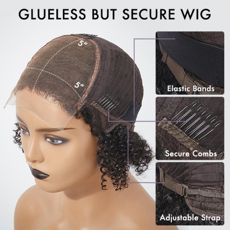 Worth | 4C Edges | Highlight Afro Curls Glueless 5x5 Closure Undetectable HD Lace Wig-06