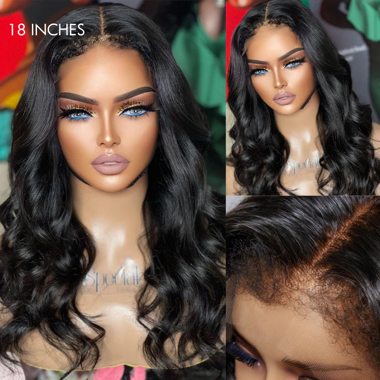 4C Edges Natural Hairline Loose Body Wave 5x5 Closure HD Lace & Regular Lace Glueless Wig-01
