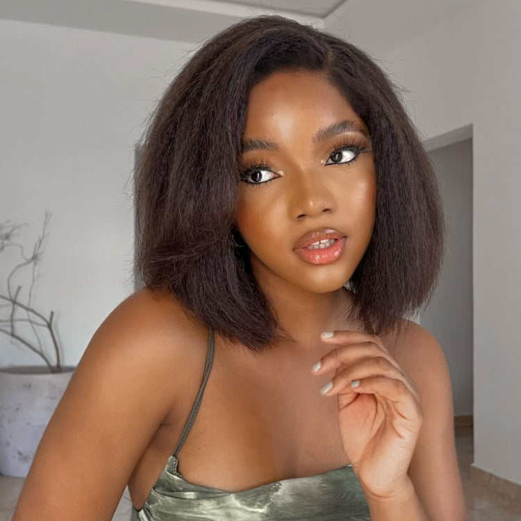 Worth | Kinky Straight Bob HD Lace Glueless Deep Side Part Short Wig-02
