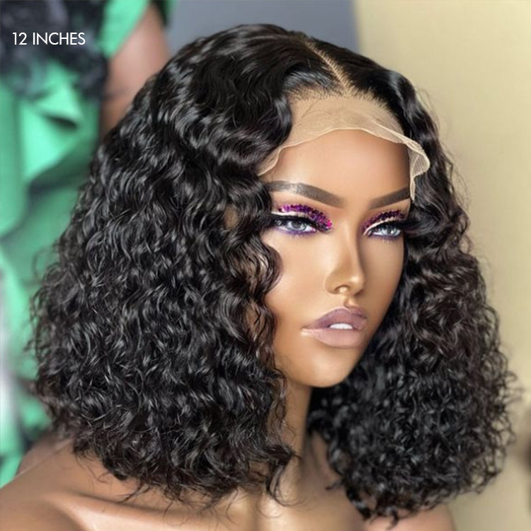 Worth | Vacation Vibes Water Wave 4x4 Closure Lace Glueless Short Wig 100% Human Hair-01