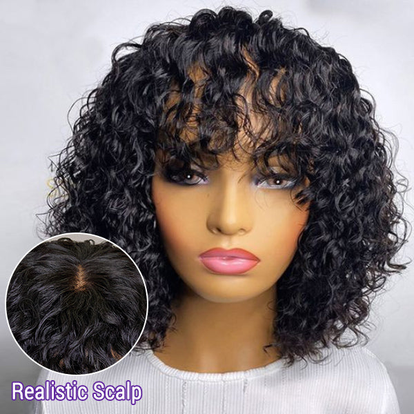 Worth | ReadytoGo Short Curly Bob Wig With Bangs Glueless HD Lace Wig-03