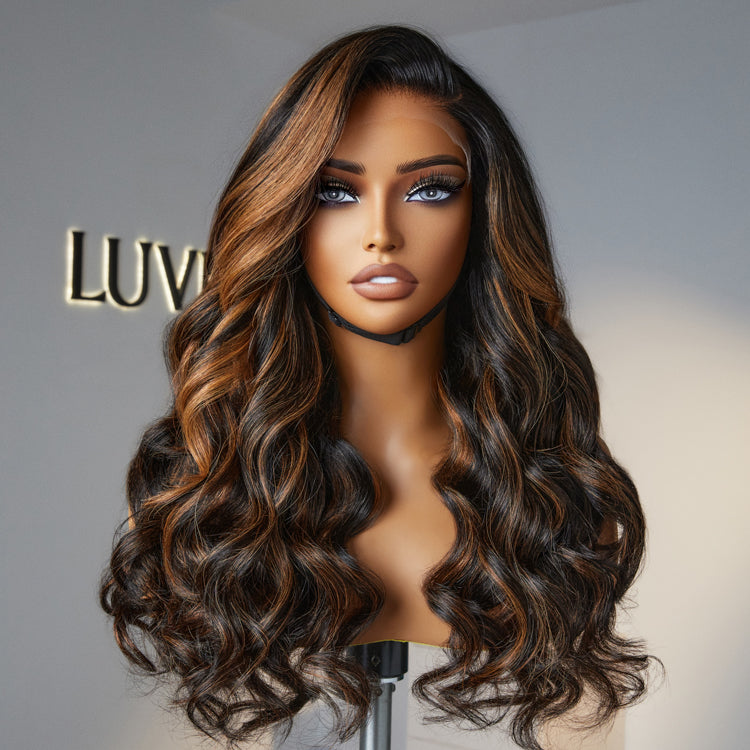 Worth | Blonde Highlight Loose Wave 5x5 Closure HD Lace Glueless Wig 100% Human Hair-02