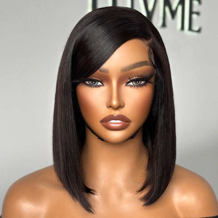 Worth |Swoop Bangs Breathable Cap Deep Left C Part Silky Straight Glueless 5x5 Closure Lace Wig
