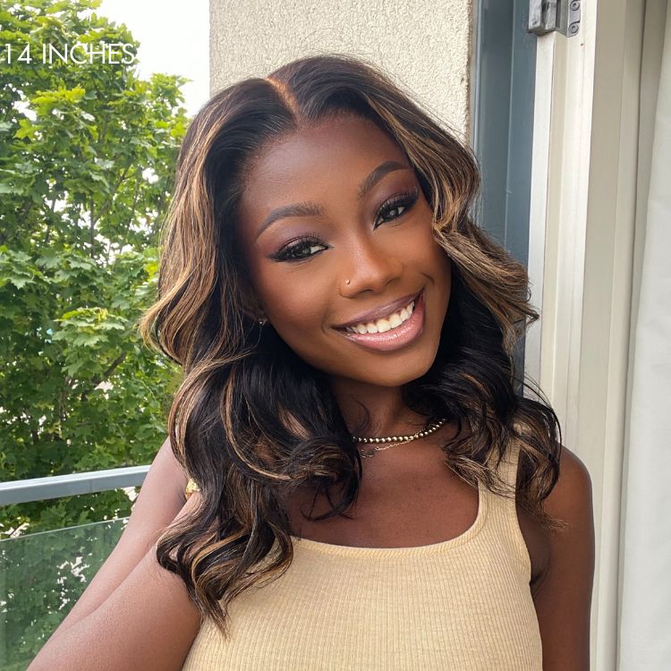 Worth | Breathable Cap Blonde Mix Black Loose Wave Glueless 5x5 Closure HD Lace Wig-02