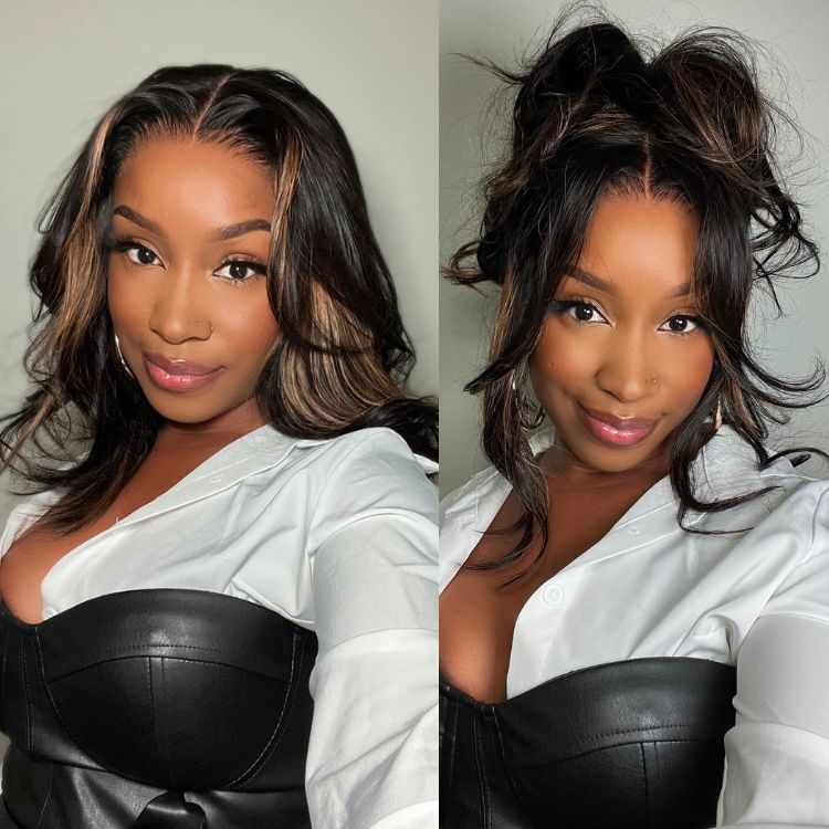 Worth | Breathable Cap Blonde Mix Black Loose Wave Glueless 5x5 Closure HD Lace Wig-01