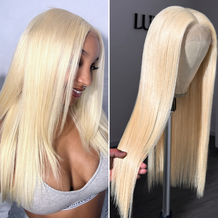 PreMax Wigs - 180% Density Easily Redyed 613 Silky Straight 5x5 Closure HD Lace Glueless Mid Part Long Wig Pre-cut & Plucked & Bleached-01