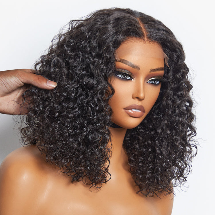[dimpholetuma4]'s Special Link 1 Sec Install Wig | 180% Density ReadytoGo Soft Deep Curl Bob Glueless 4x4 Closure Lace Wig-19