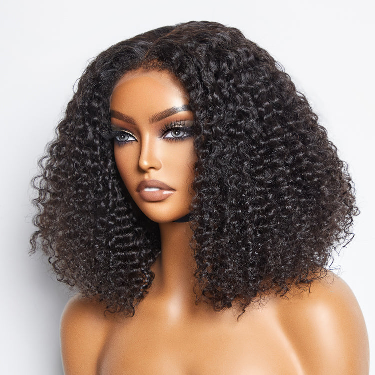 outlet | 4C Edges | Kinky Curly Glueless 5x5 Closure HD Lace Wig Ready To Go 100% Human Hair-SA ONLY-01
