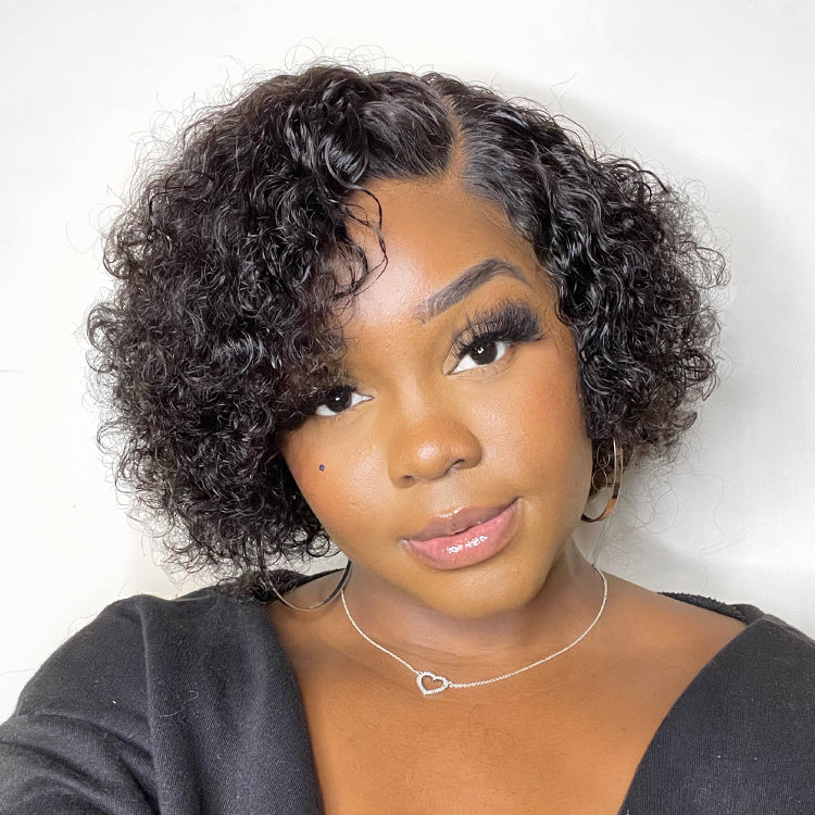 Worth | Mature Boss Short Pixie Cut Water Wave Glueless Lace Wig