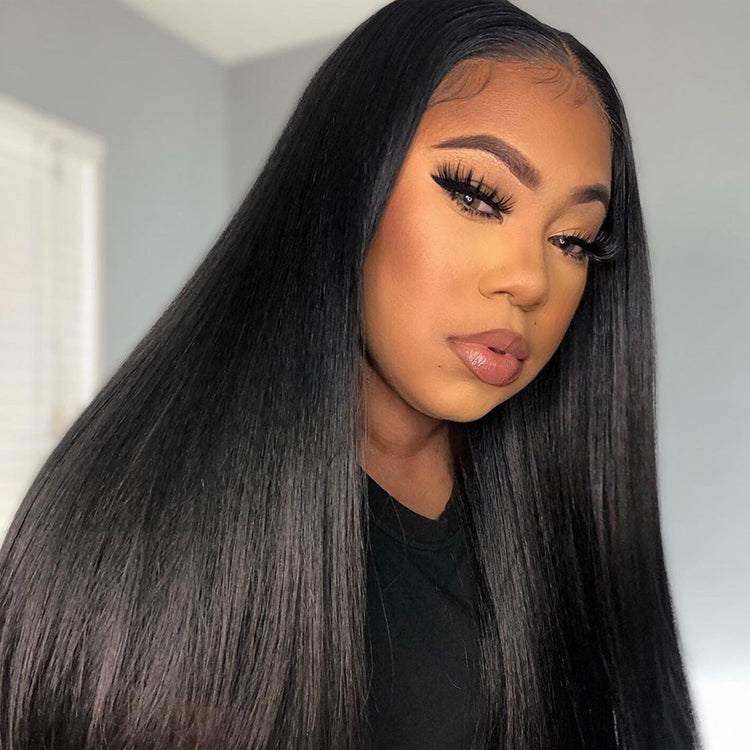 200% Mega Density | Silky Straight Glueless 5x5 Closure HD Lace Long Wig 100% Human Hair