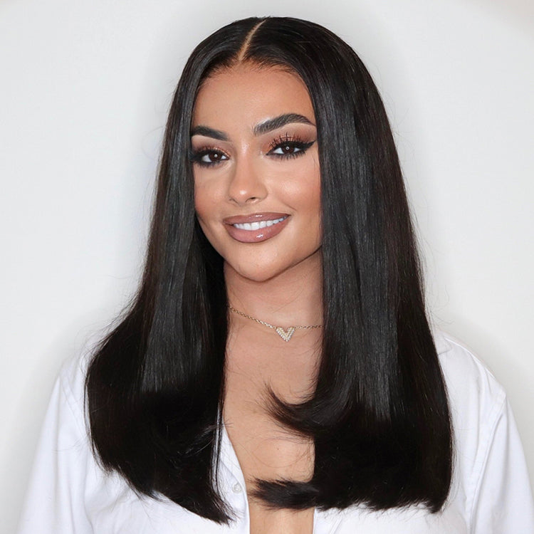 200% Mega Density | Silky Straight Glueless 5x5 Closure HD Lace Long Wig 100% Human Hair