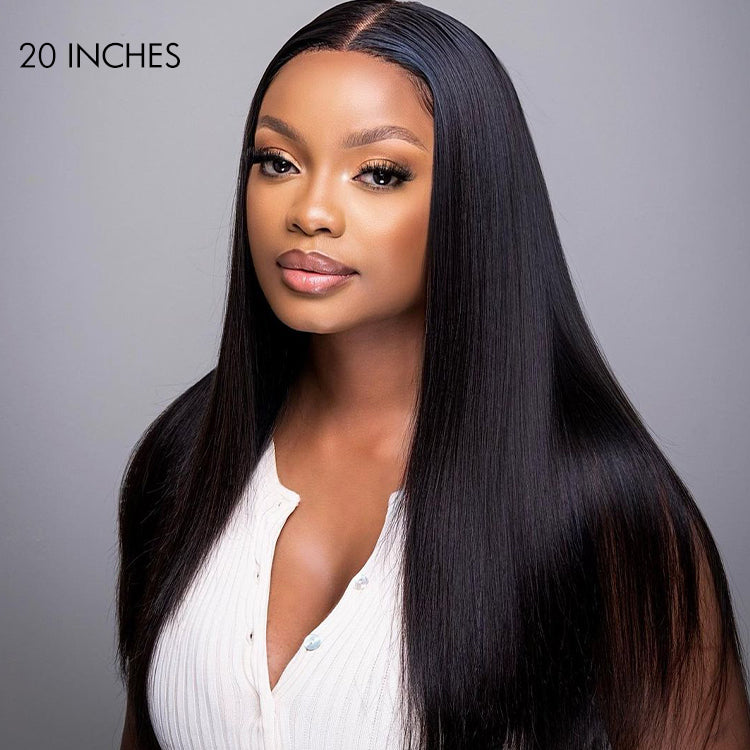 200% Mega Density | Silky Straight Glueless 5x5 Closure HD Lace Long Wig 100% Human Hair