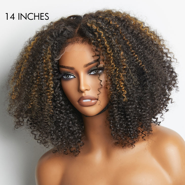 Outlet | Highlight Soft Kinky Curly Glueless 5x5 Closure Lace Wig Ready to Go-SA ONLY-01