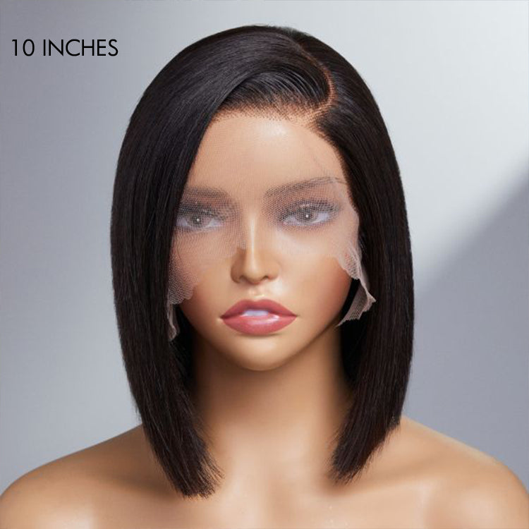 Super Natural C Part/M Part Natural Black / Blonde Highlight Glueless Lace Bob Wig Fits All Face Shapes