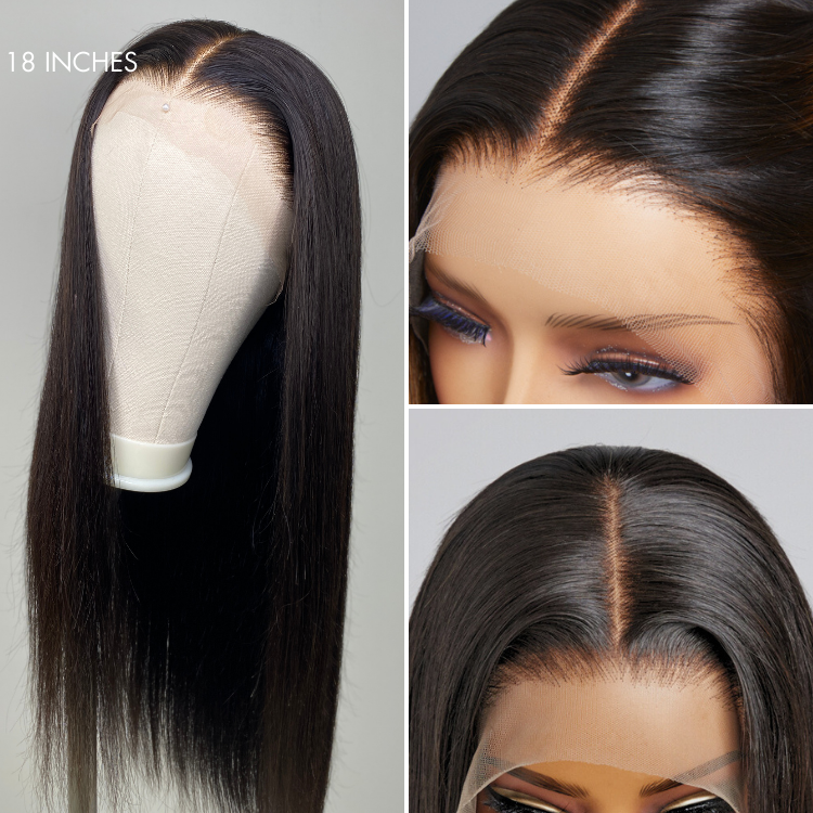 PreMax Wigs | Ready to Wear Silk Straight Glueless 13x4 Frontal Lace Wig 100% Human Hair