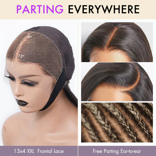 PreMax Wigs | ReadytoGo Silk Straight Glueless 13x4 Frontal Lace Wig 100% Human Hair-13