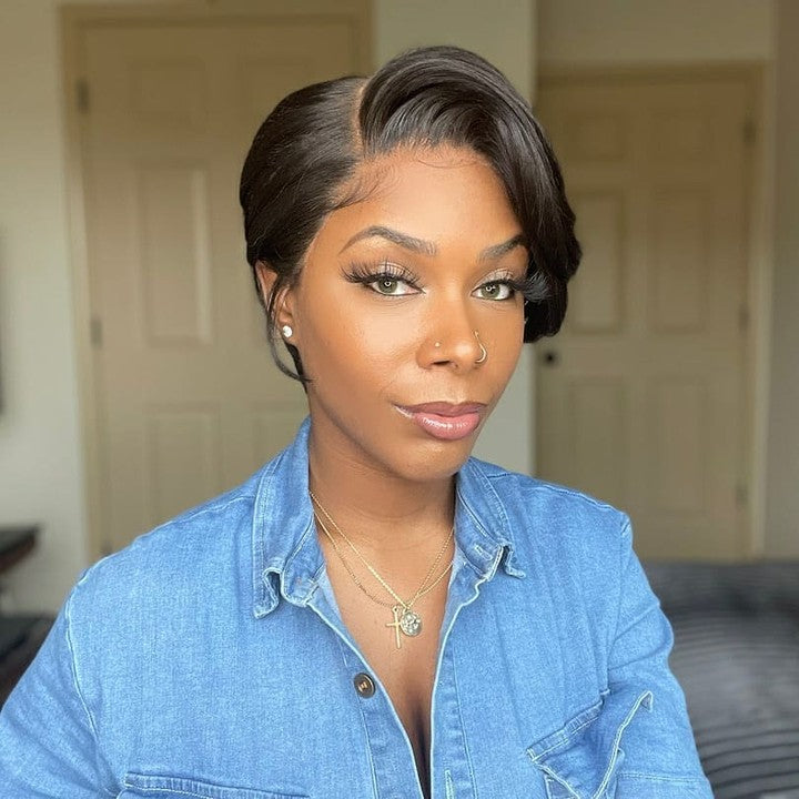 Worth | 13x4 Frontal Pixie Cut Glueless Lace Wig Side Part-01
