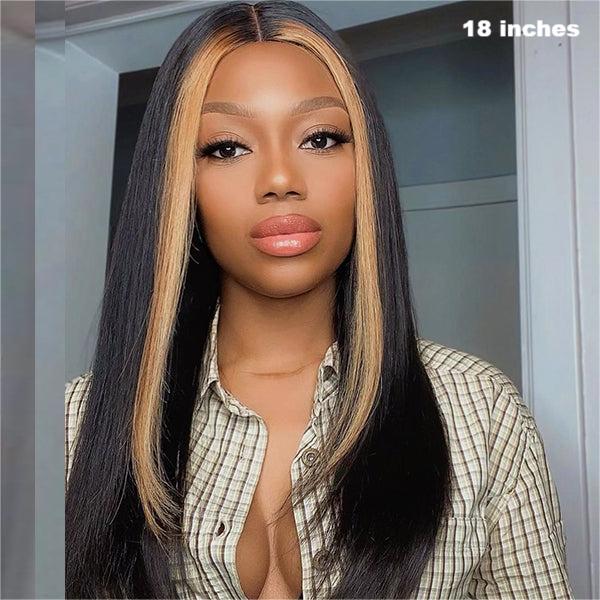 Worth |Mix Color Highlight Middle Part 2x6 Lace Closure Wig-02