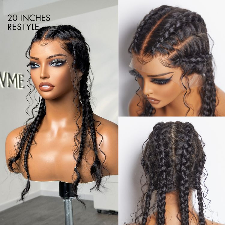 Outlet | Full Lace Part Anywhere Water Wave Curly Wig 100% Human Hair-06