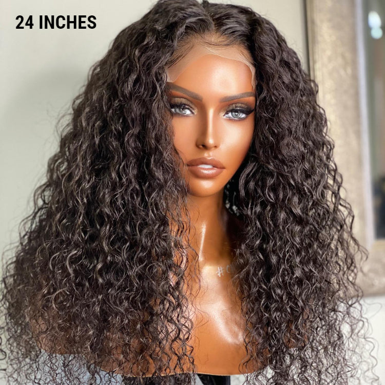 Outlet | Stuning Natural Black Deep Wave Wigs 100% Human Hair