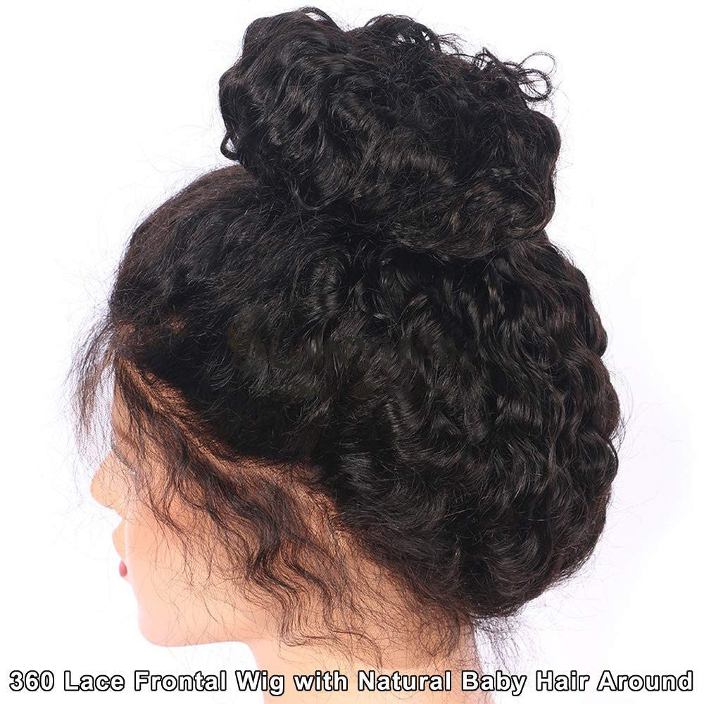 Outlet | Natural Black 360 Lace Deep Wave Wigs