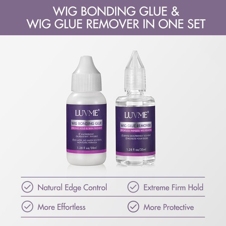 Wig Bonding Glue & Remover Set, Invisible Hold for Lace Front Wigs, Hairpieces, Closures, and Toupee Systems | SA ONLY-02