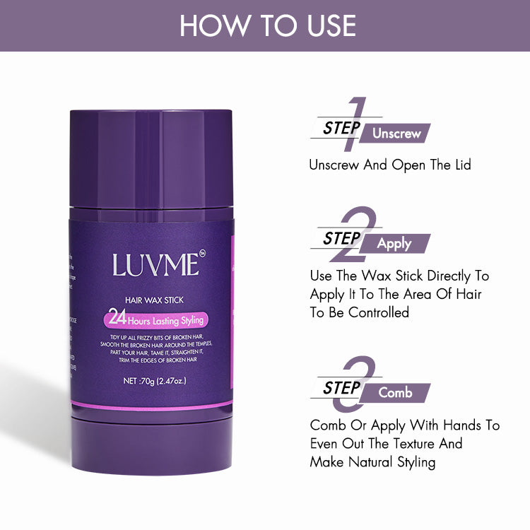 Hair Wax Stick 24 Hours Lasting for Flyaways, Edge Control, Baby Hair, Non-greasy Styling | ZA Only-05