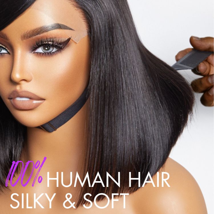 Worth | Swoop Bangs Breathable Cap Deep Left C Part Silky Straight Glueless 5x5 Closure Lace Wig