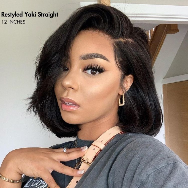 Outlet | Ultra Yaki C Part Bob Wig 100% Human Hair-05