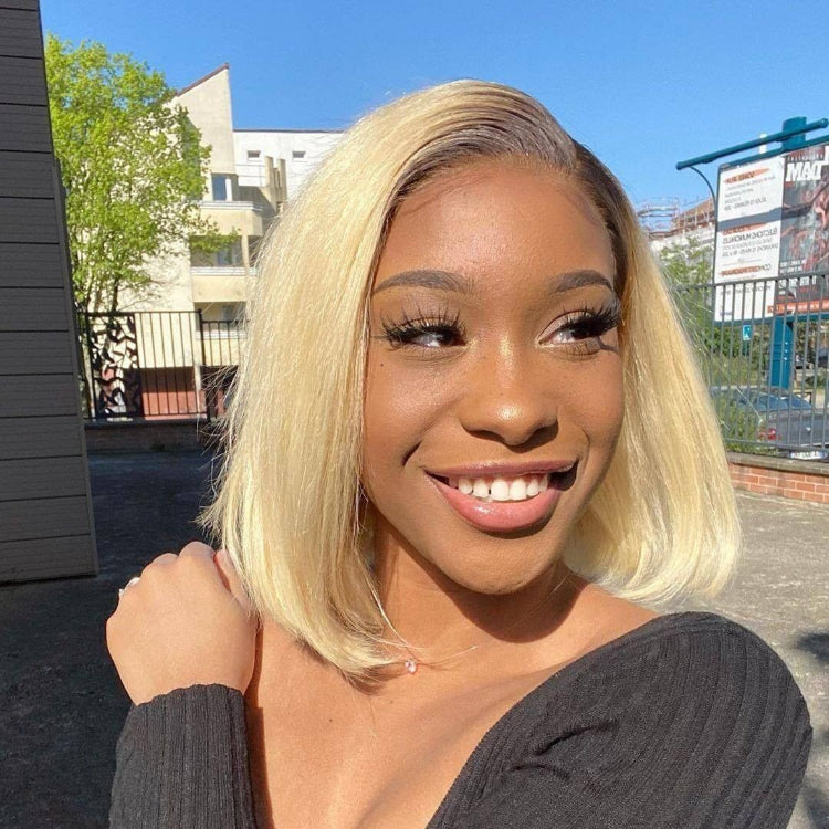 Worth | 4/613 Blonde Glueless 13X4 Compact Frontal Lace Bob Wig