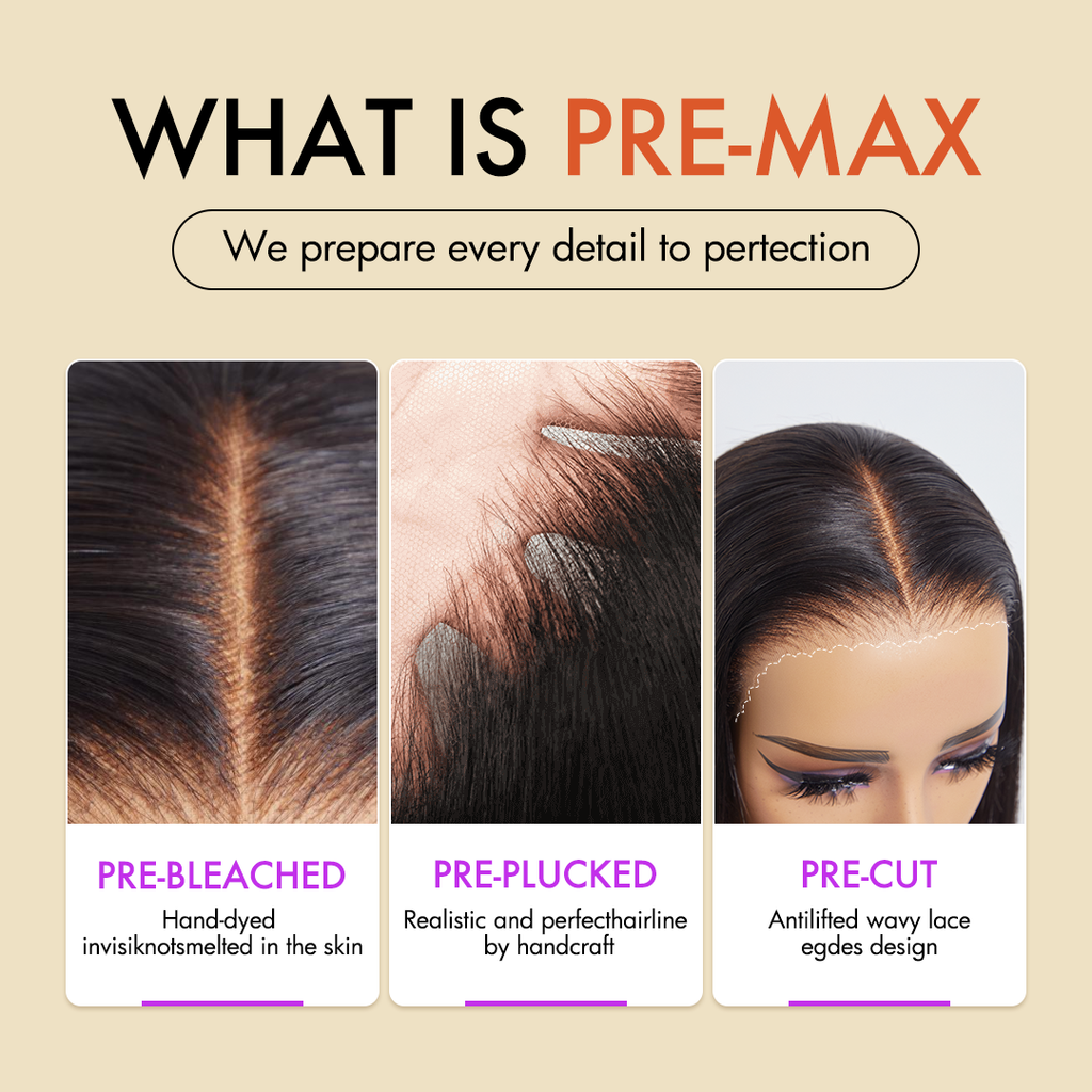 PreMax Wigs | Kinky Straight Bob HD Lace Glueless Deep C Part Short Wig 100% Human Hair