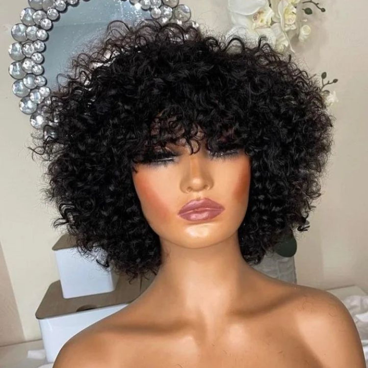 Worth |No Lace Curly Bob Wig With Bangs