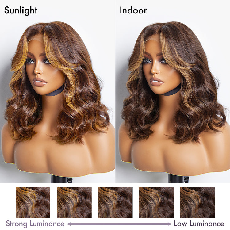 Worth | Face-Framing Brown Highlights Loose Wave Glueless 5x5 Closure HD Lace Wig