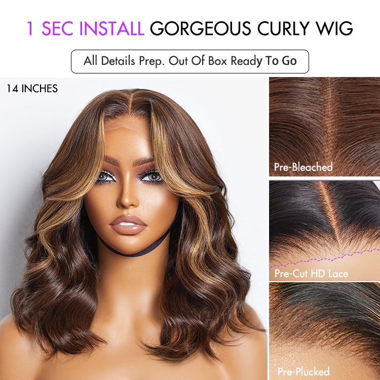 Worth | Face-Framing Brown Highlights Loose Wave Glueless 5x5 Closure HD Lace Wig